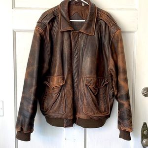 Men’s Leather Bomber Jacket